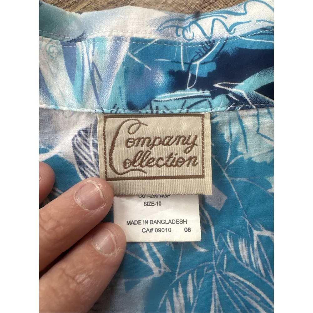 Woman's Company Collection Half Zip Top Size 10 Bright Blue - Picture 6 of 8